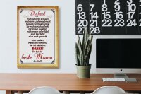 Holzschild Spruch 20x30cm Danke du bist die Beste Mama