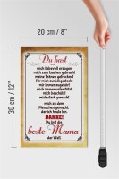 Holzschild Spruch 20x30cm Danke du bist die Beste Mama