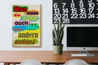 Holzschild Spruch 20x30cm Schuld auch bei anderen suchen