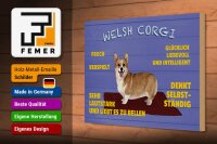 Holzschild Spruch 30x20cm Welsh Corgi Hund frech verspielt
