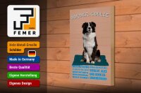 Holzschild Spruch 20x30cm Border Collie Hund intelligent