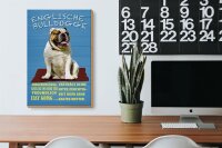 Holzschild Spruch 20x30cm Englische Bulldogge Hund süß