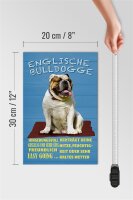 Holzschild Spruch 20x30cm Englische Bulldogge Hund süß