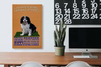 Holzschild Spruch 20x30cm Cavalier King Charles Spaniel orange