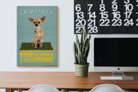 Holzschild Spruch 20x30cm Chihuahua Hund bold confident