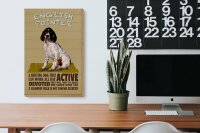 Holzschild Spruch 20x30cm English Pointer Hund active