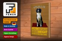 Holzschild Spruch 20x30cm Sprollie Hund intelligent loyal