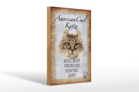 Holzschild Spruch 20x30cm American Curl Katze Schild