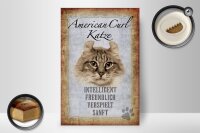 Holzschild Spruch 20x30cm American Curl Katze Schild