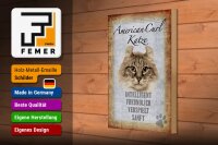 Holzschild Spruch 20x30cm American Curl Katze Schild