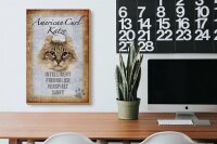 Holzschild Spruch 20x30cm American Curl Katze Schild