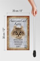 Holzschild Spruch 20x30cm American Curl Katze Schild