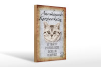 Holzschild Spruch 20x30cm Amerikanische Kurzhaarkatze