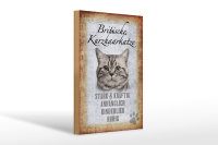 Holzschild Spruch 20x30cm britische kurzhaarkatze Schild