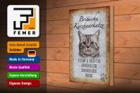 Holzschild Spruch 20x30cm britische kurzhaarkatze Schild