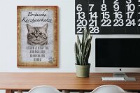 Holzschild Spruch 20x30cm britische kurzhaarkatze Schild