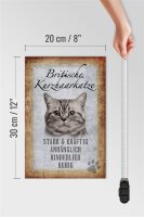Holzschild Spruch 20x30cm britische kurzhaarkatze Schild