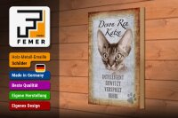 Holzschild Spruch 20x30cm Devon Rex Katze intelligent