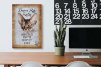 Holzschild Spruch 20x30cm Devon Rex Katze intelligent