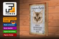 Holzschild Spruch 20x30cm Singapur Katze Schild