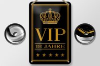 Blechschild Hinweis 12x18cm VIP 18 Jahre Schild