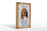 Holzschild Spruch 20x30cm Bassett Hund Schild