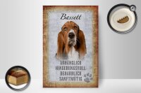 Holzschild Spruch 20x30cm Bassett Hund Schild