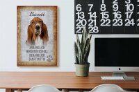 Holzschild Spruch 20x30cm Bassett Hund Schild