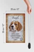 Holzschild Spruch 20x30cm Beagle Hund Schild