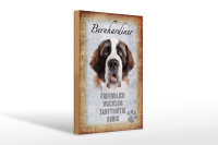 Holzschild Spruch 20x30cm Bernhardiner Hund Schild