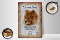 Holzschild Spruch 20x30cm Chow Chow Hund loyal Schild