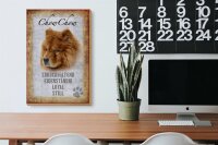 Holzschild Spruch 20x30cm Chow Chow Hund loyal Schild