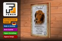 Holzschild Spruch 20x30cm Dackel Hund lebendig Schild