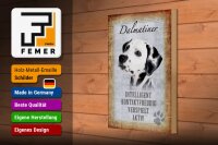 Holzschild Spruch 20x30cm Dalmatiner Hund Schild