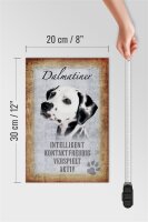 Holzschild Spruch 20x30cm Dalmatiner Hund Schild