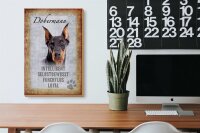 Holzschild Spruch 20x30cm Dobermann Hund loyal Schild
