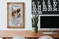 Holzschild Spruch 20x30cm Yorkshire Hund Schild