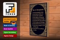 Holzschild Alkohol 20x30cm 10 Biergebote Bier Schild