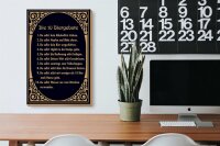 Holzschild Alkohol 20x30cm 10 Biergebote Bier Schild