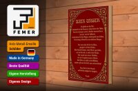 Holzschild Alkohol 20x30cm Prost Bier unser Schild
