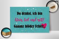 Holzschild Spruch 30x20cm du denkst ich bin klein lieb