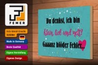 Holzschild Spruch 30x20cm du denkst ich bin klein lieb