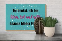 Holzschild Spruch 30x20cm du denkst ich bin klein lieb