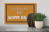 Holzschild Spruch 30x20cm vor dem ersten Kaffee Klappe