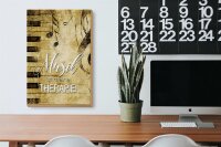 Holzschild Retro 20x30cm Musik ist meine Therapie Schild