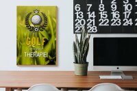 Holzschild Spruch 20x30cm Golf ist meine Therapie Schild