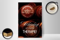 Holzschild Spruch 20x30cm Whiskey ist meine Therapie