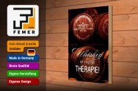 Holzschild Spruch 20x30cm Whiskey ist meine Therapie