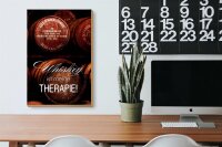 Holzschild Spruch 20x30cm Whiskey ist meine Therapie