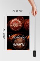 Holzschild Spruch 20x30cm Whiskey ist meine Therapie